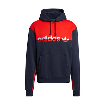 adidas Trefoil Patchwork Logo Colorblock Hoodie Casual Long Sleeve H31273