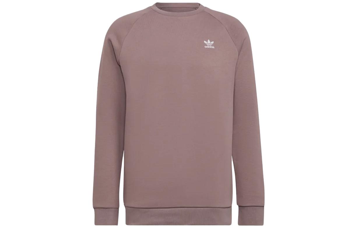 adidas Trefoil Plain Logo Print Crewneck Sweatshirt Men’s - Watermelon Red HJ7991