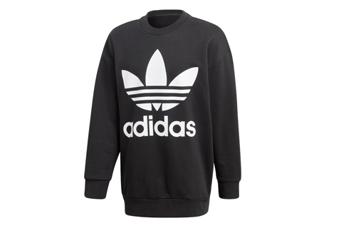 adidas Trefoil Pullover Hoodie Black Casual Sweatshirt CW1236