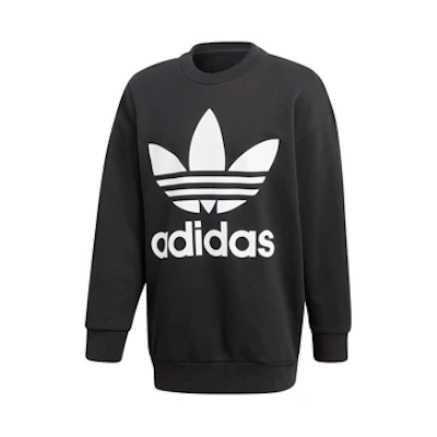 adidas Trefoil Pullover Hoodie Black Casual Sweatshirt CW1236