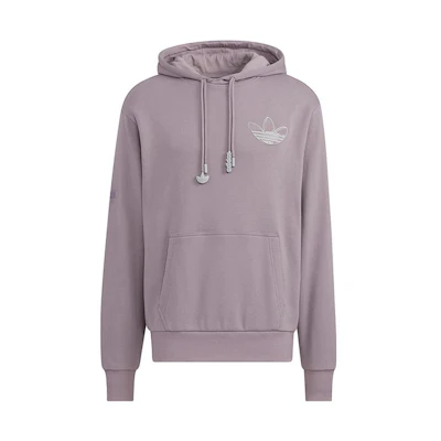 adidas Trefoil Solid Color Embroidered Hoodie Purple - HS2000