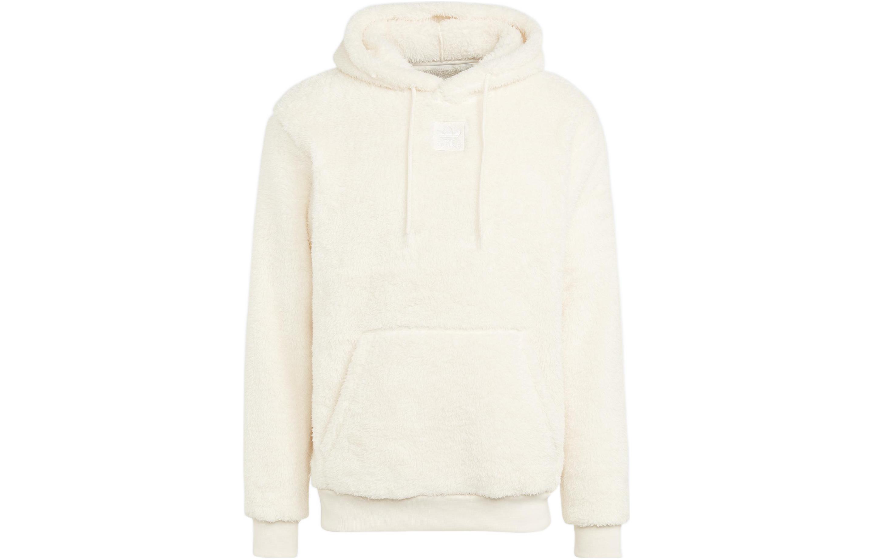 adidas Trefoil Solid Logo Hoodie Off-White HR8620