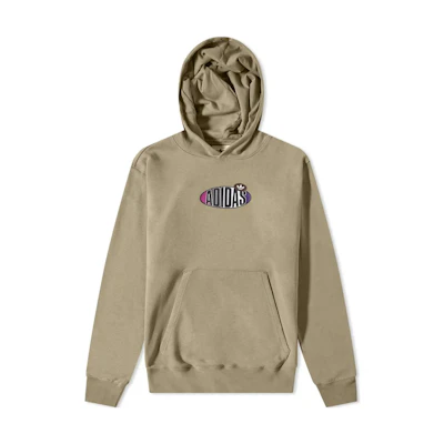 adidas Trefoil Solid Logo Pullover Hoodie Long Sleeve Brown HI5266