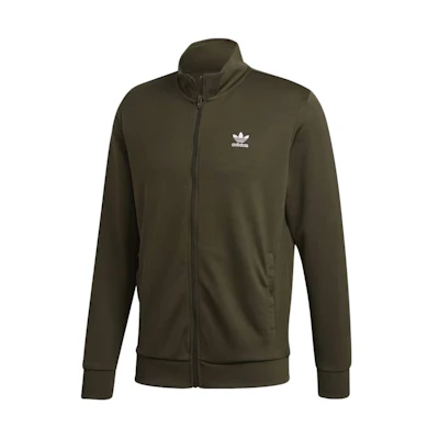 adidas Trifoil Essentials Green Slim Fit Track Jacket with Logo GE5141