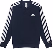 adidas Triple Stripe Logo Print Navy Sweatshirt GK9079 adidas Triple Stripe Logo Print Navy Sweatshirt GK9079