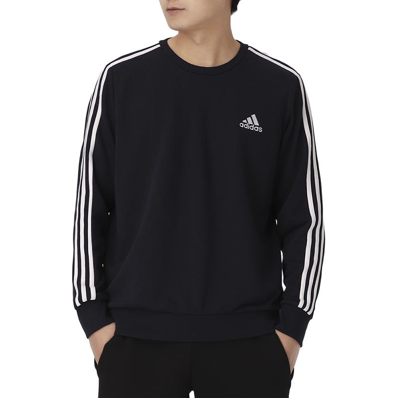 Purchase adidas Triple Stripe Logo Cetakan Navy Sweatshirt GK9079