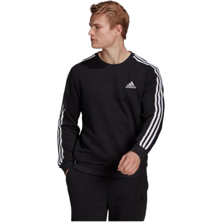 Sizing adidas Triple Stripe Logo Cetakan Navy Sweatshirt GK9079