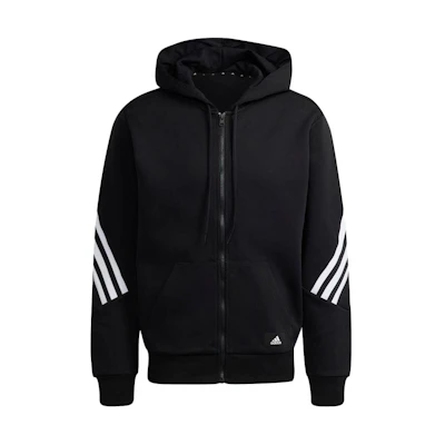 adidas Triple Stripes Zip-Up Hoodie Jacket Black H46526-JAPAN