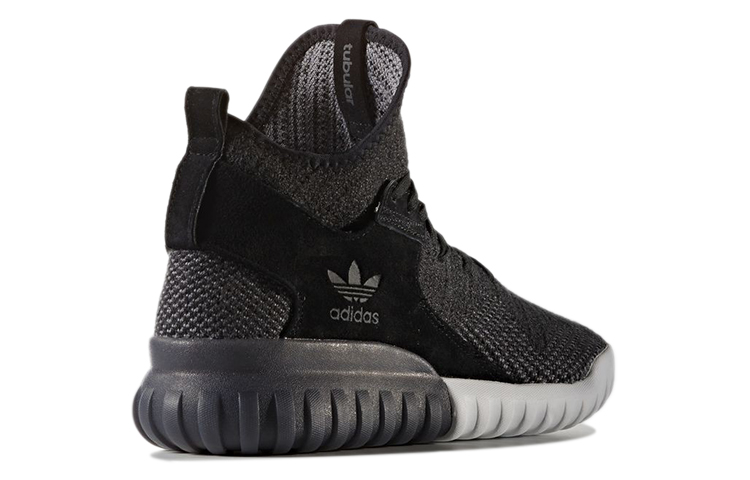 Shop adidas Originals Tubular X Primeknit 舒適耐磨跑步鞋 碳黑色