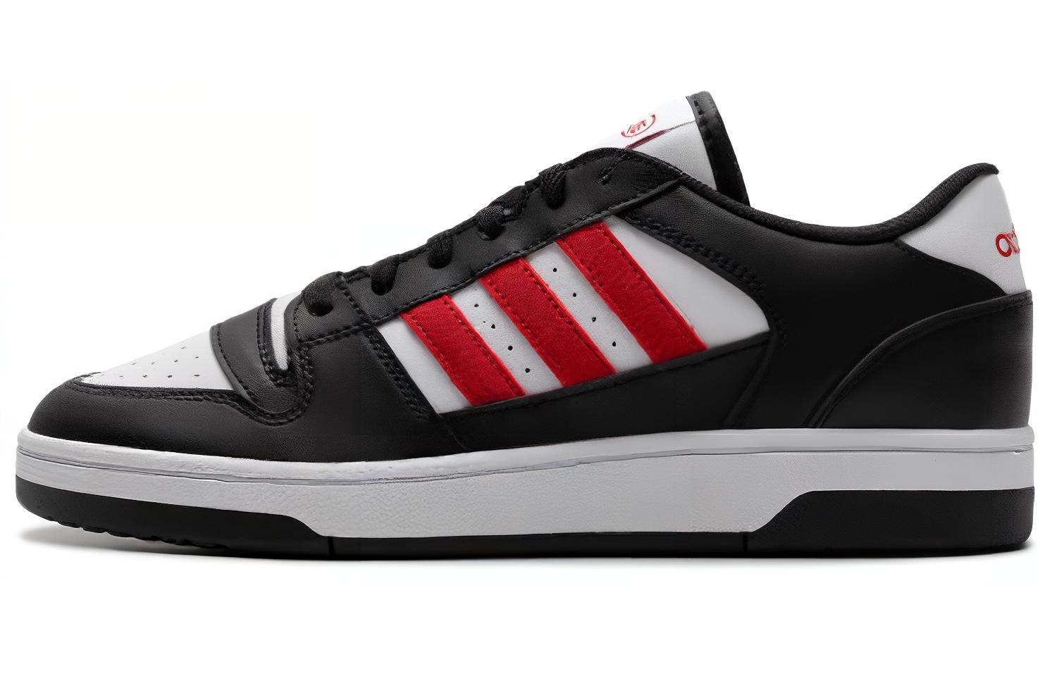 adidas Turnaround Low Retro Casual Basketball Shoes Black White IF4417