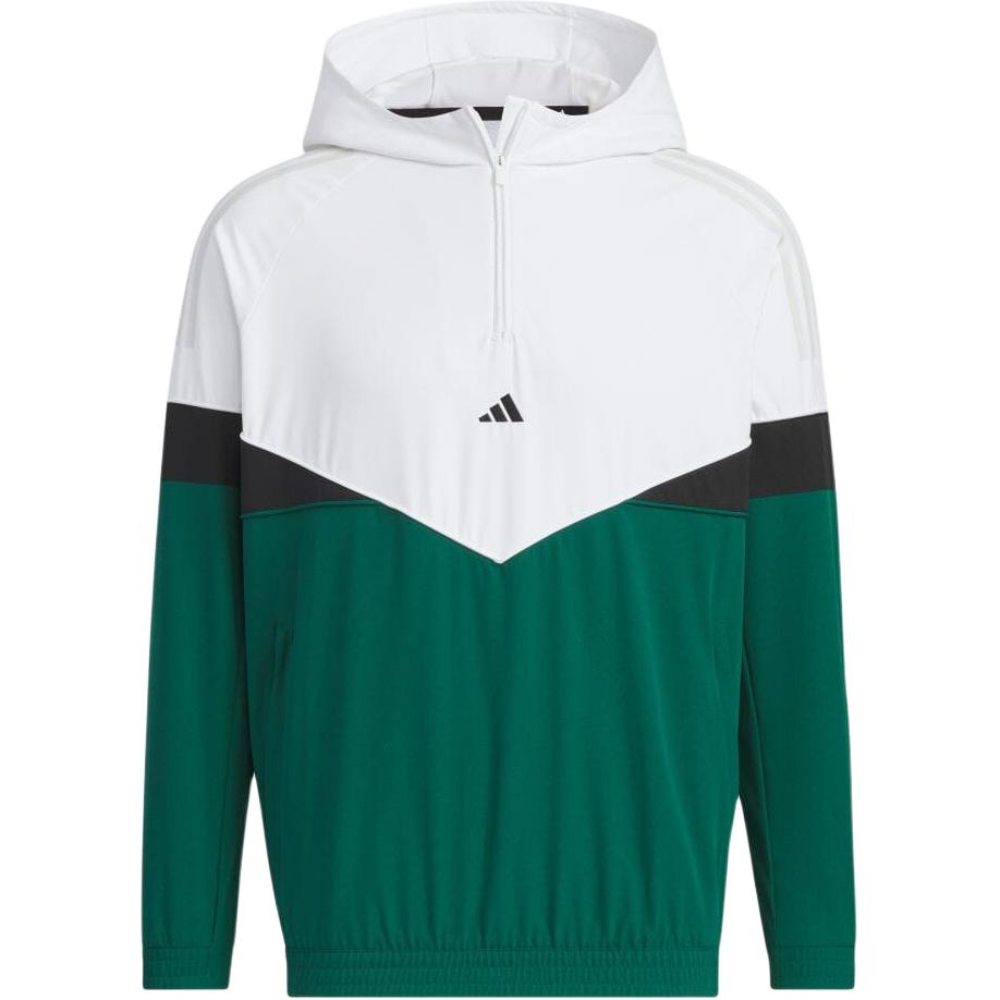 adidas Twistknit Casual Hoodie Half-Zip Stripe White/Collegiate Green IM7226