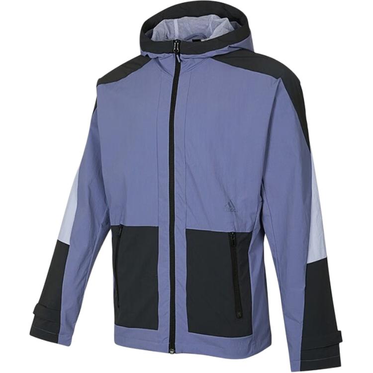 adidas Two-Tone Hooded Jacket Purple - H40226