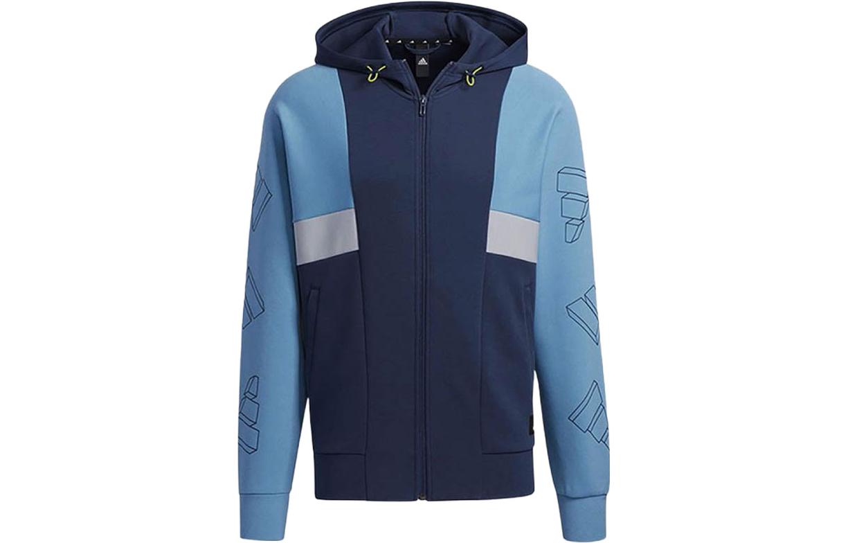 adidas Two-Tone Logo Print Hooded Jacket GP1829