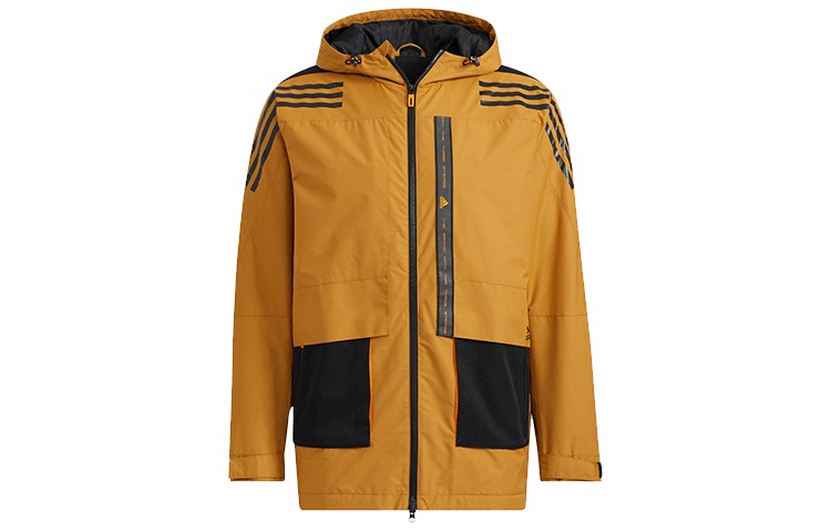 adidas Two-Tone Training Hoodie Jacket Beige/Brown HE7403