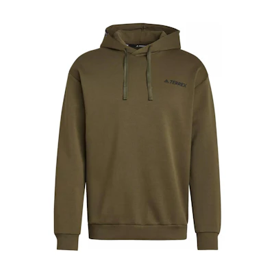 adidas TX Logo Hoodie Knit Sweatshirt Olive Green HI3620