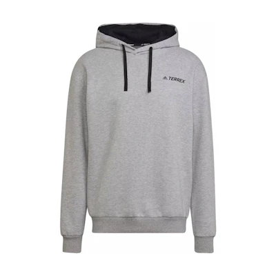 adidas TX Logo Letter Print Hoodie Knit Sweatshirt - Grey H50936