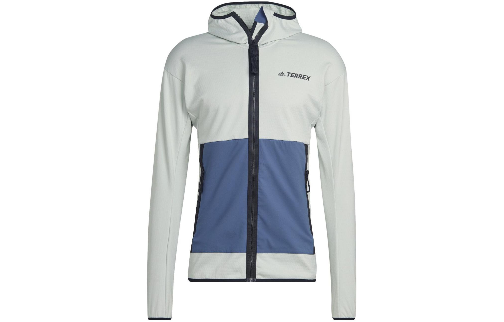 adidas TXFLOOCELT HD J Colorblock Letter Print Fleece Hoodie Jacket Green Mens HH9256