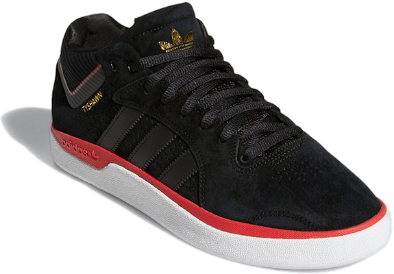 阿迪达斯 Tyshawn '黑色猩红色' FV5860 Lookbook 阿迪达斯 Tyshawn '黑色猩红色' FV5860