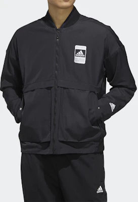 adidas U2 Bomber Jacket Fleece Lined Hitam FJ0180 Shop adidas U2 Bomber Jacket Fleece Lined Hitam FJ0180