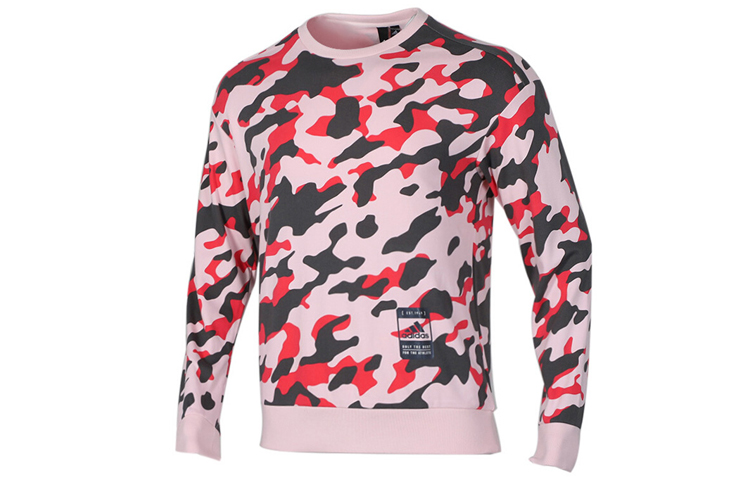 adidas U2 GFX CS Long Camo Print Pullover Sweatshirt Casual Sportswear FJ0185