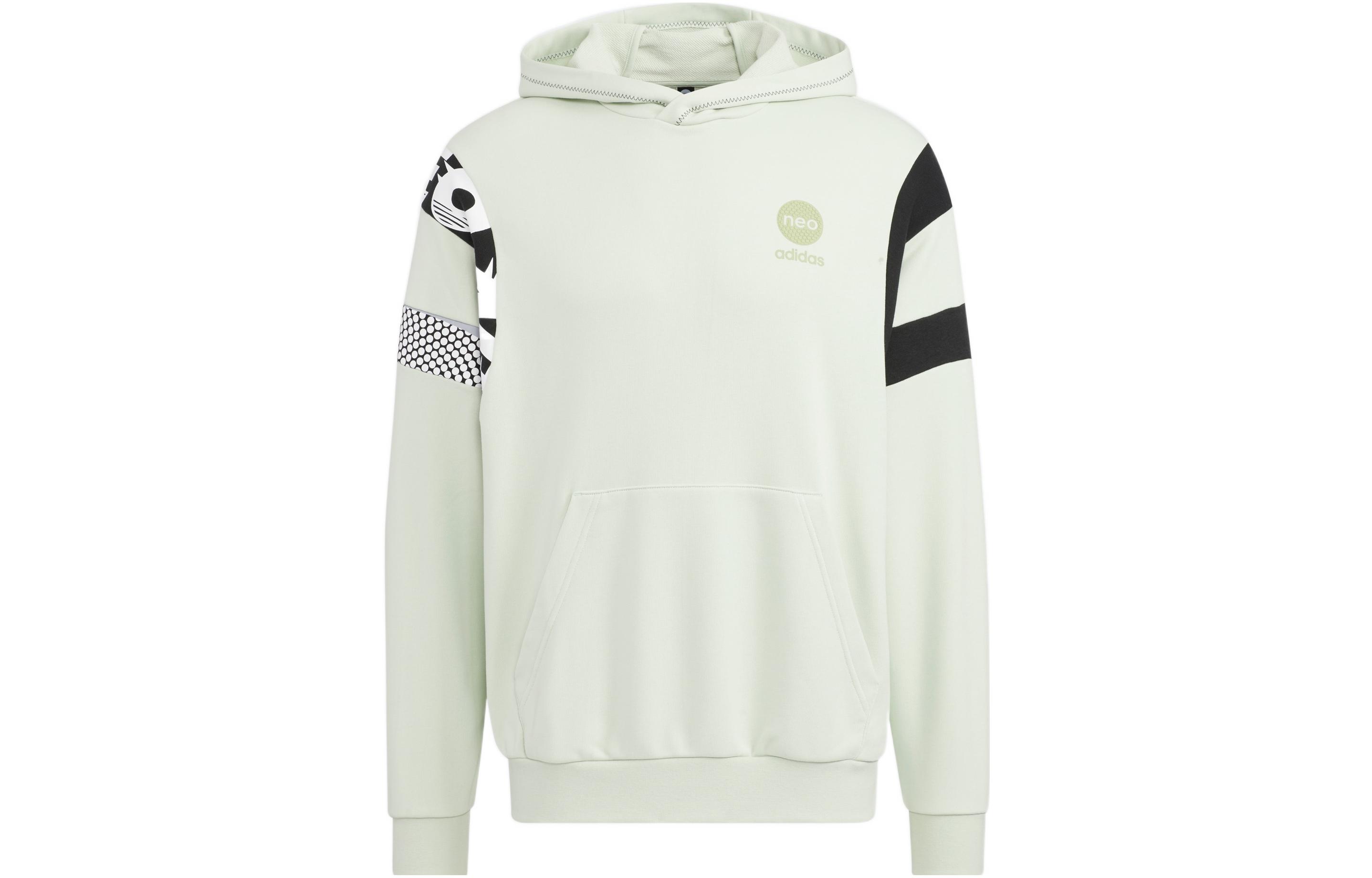 adidas U Bball Hoodie Green Unisex Logo Print Long Sleeve Pullover HM9986