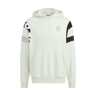 adidas U Bball Hoodie Green Unisex Logo Print Long Sleeve Pullover HM9986