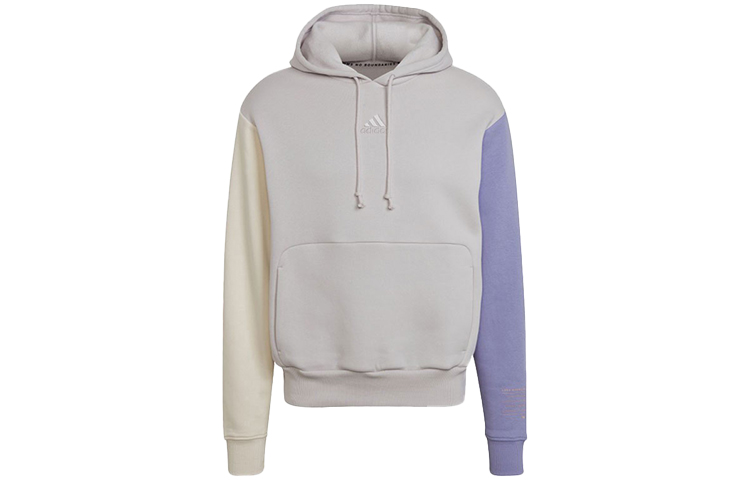 adidas U Fl Hd Retro Colorblock Hoodie Purple - Unisex Casual Pullover HU0414