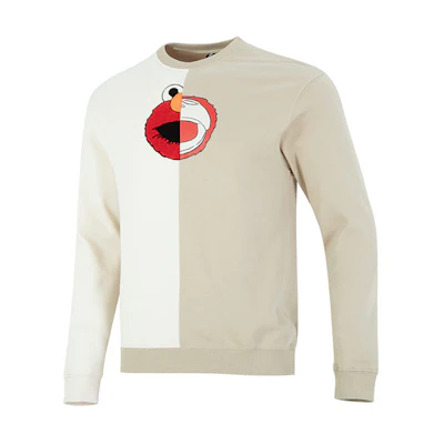 adidas U JF SS Sweat Retro Colorblock Pullover Sweatshirt Men’s Off-White HM9944