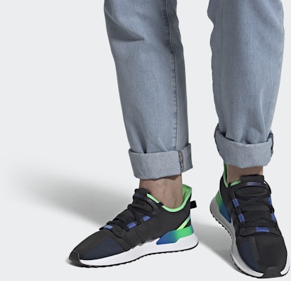 아디다스 U_Path Run '블랙 쇼크 라임' FV9248 Sizing 아디다스 U_Path Run '블랙 쇼크 라임' FV9248