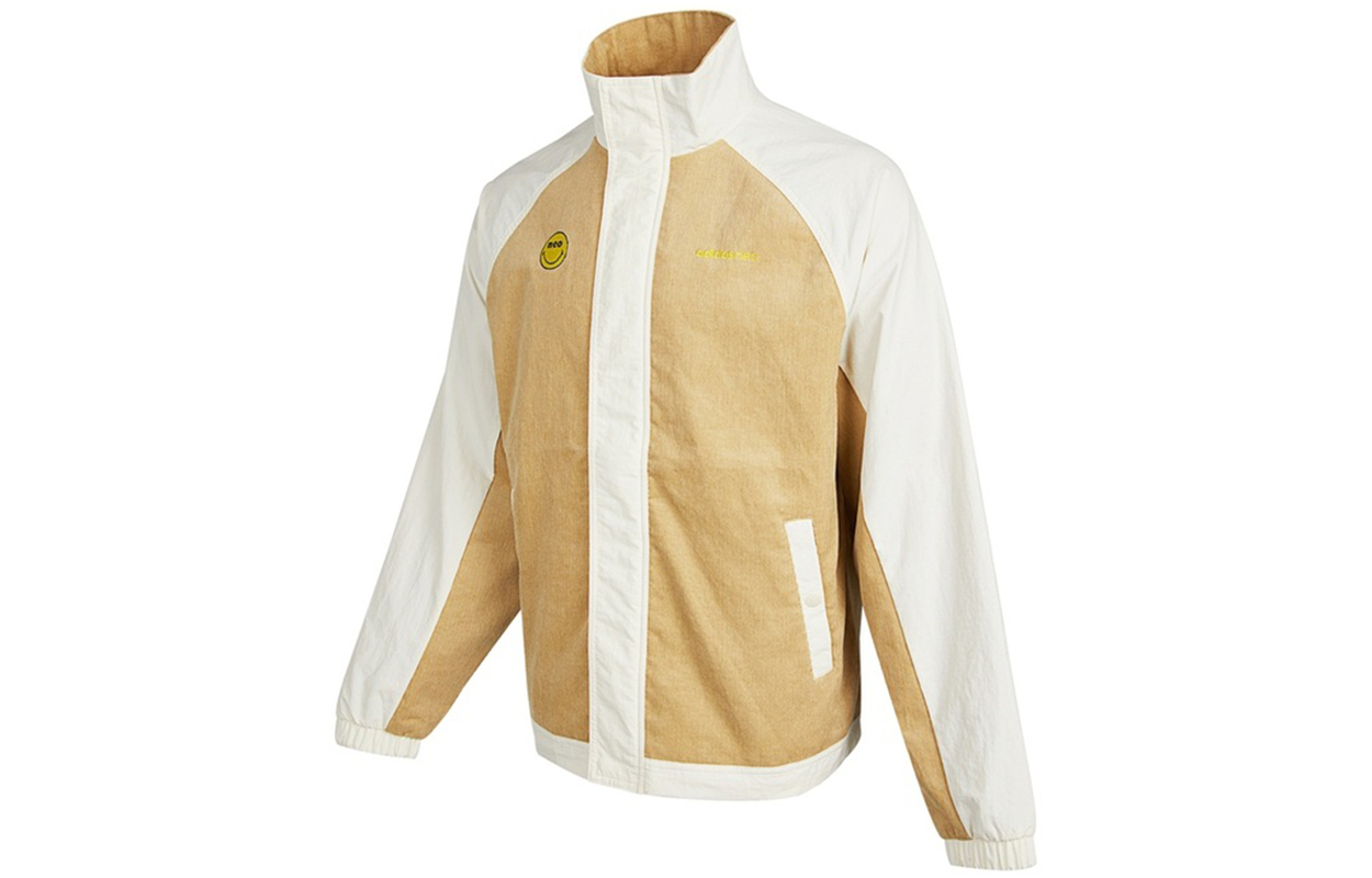 adidas U Smly Jkt Retro Colorblock Smile Logo Jacket Beige H58045