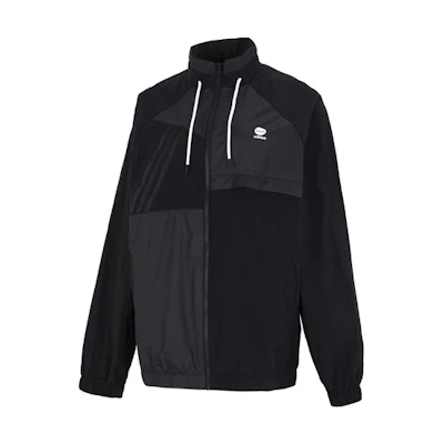adidas U Vbe Wb 3 Retro Logo Stand Collar Colorblock Jacket Black Male HN4751