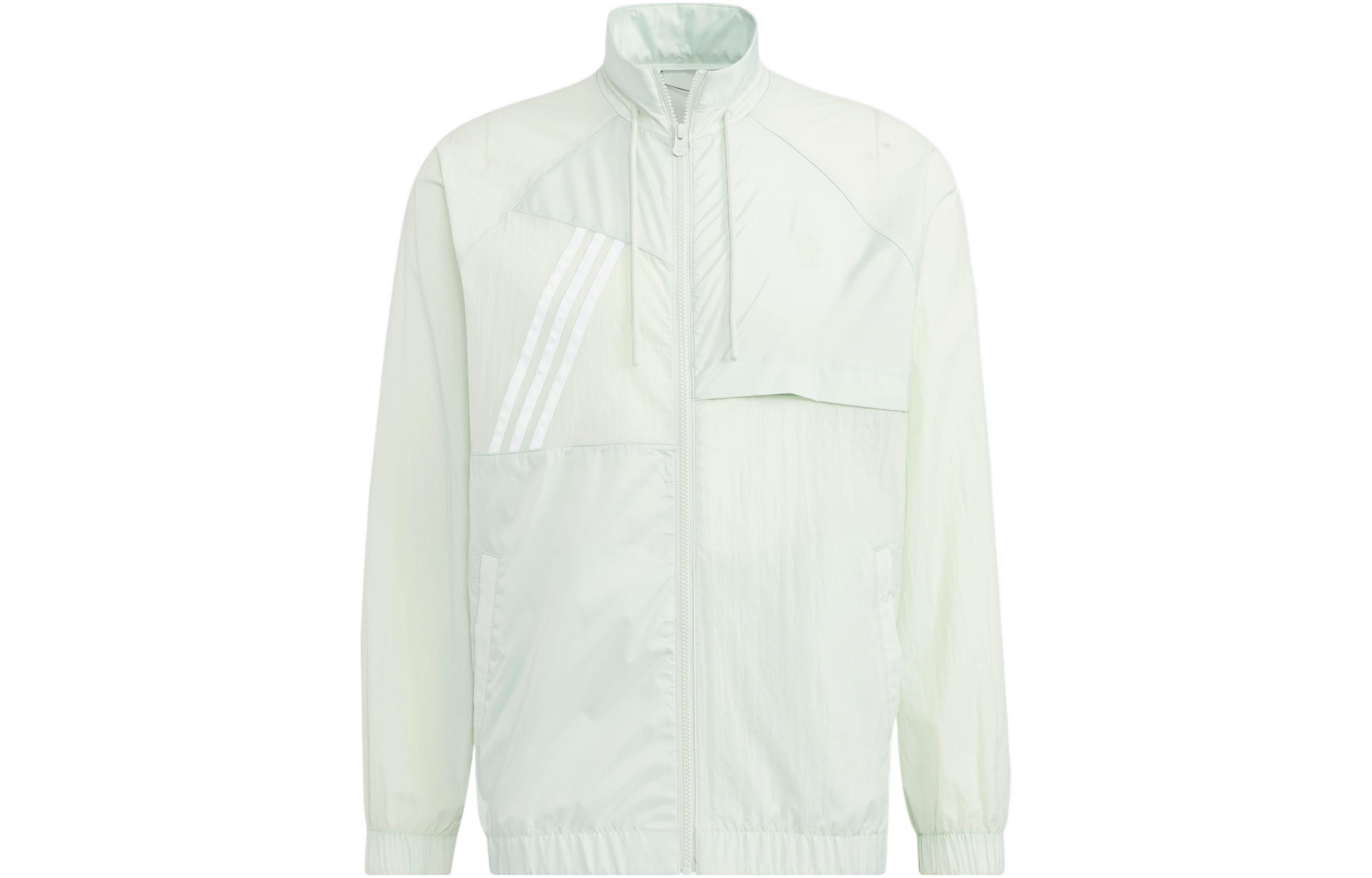 adidas U Vbe Wb 3 Solid Striped Track Jacket Aqua Unisex HN4748