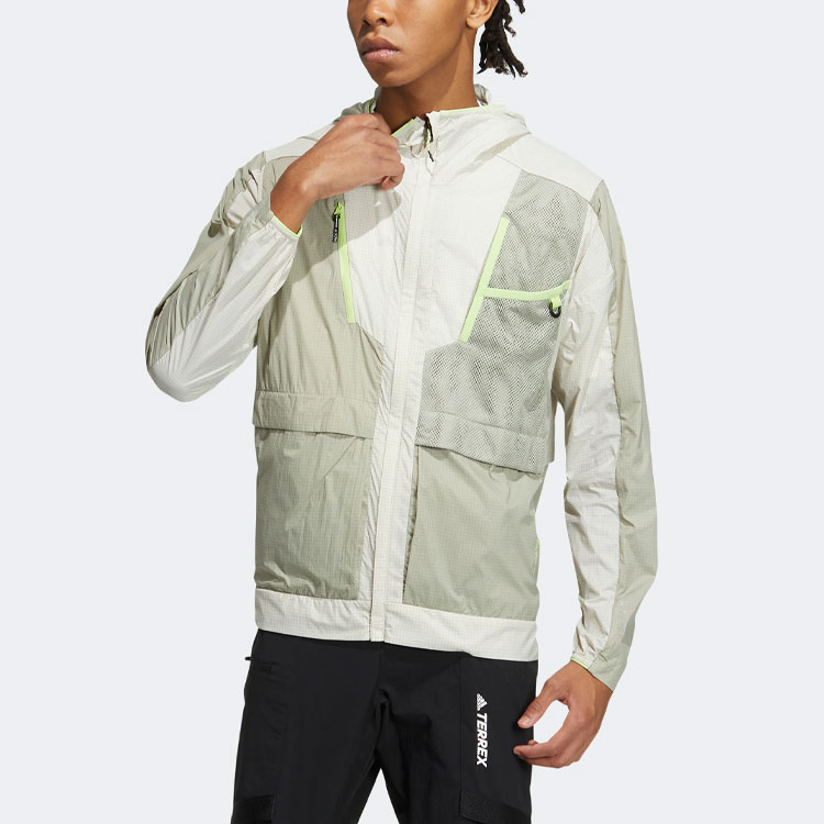 Purchase adidas U VOYG LIGHT WB 戶外連帽多口袋外套 中性 淺灰色 HE5180