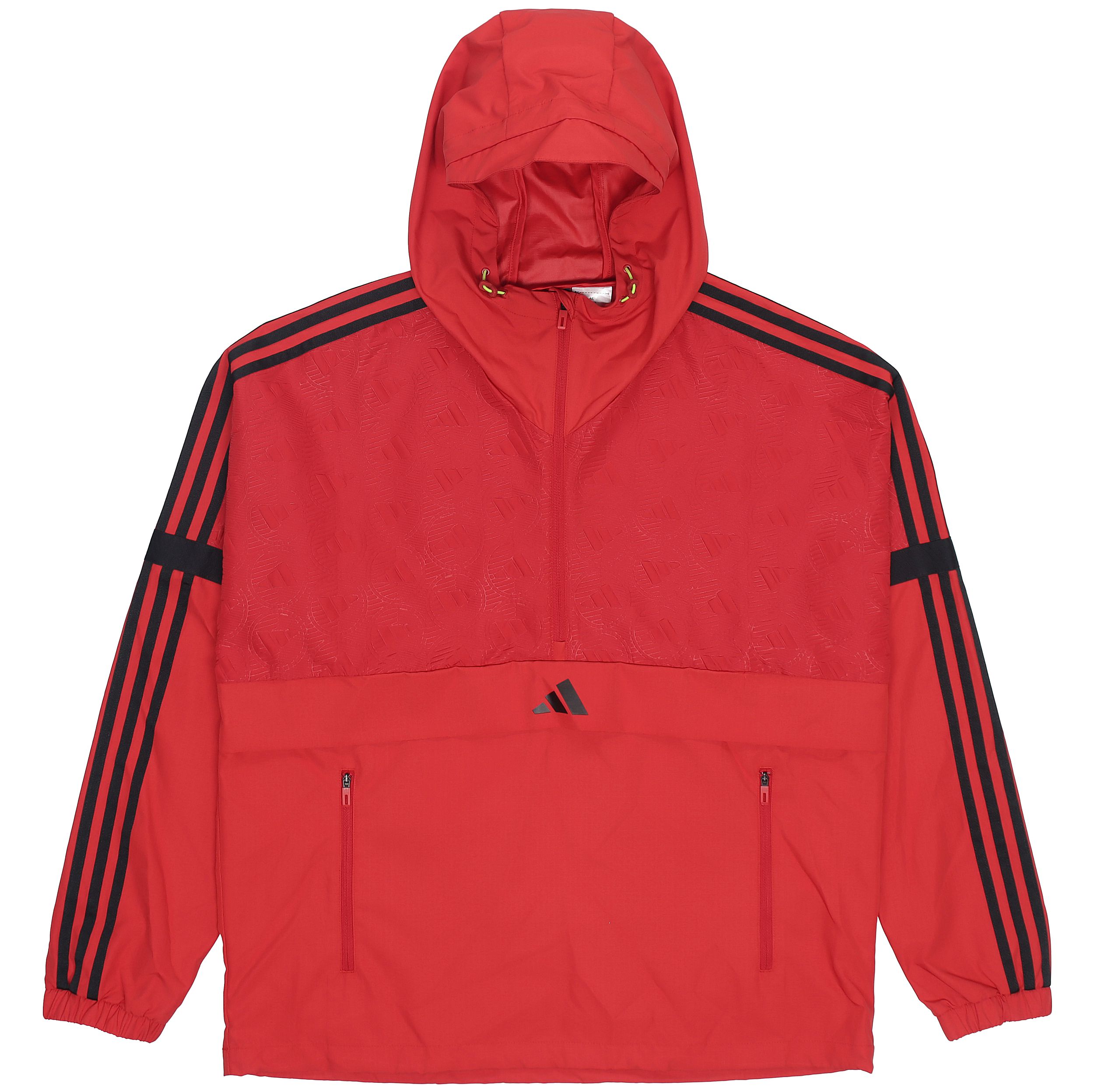 adidas UB Anorak Half-Zip Striped Pullover Sweatshirt Energy Red - GF4047