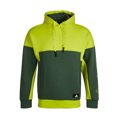 adidas UB GFX Colorblock Knit Hoodie Green Casual Sweatshirt GP1820