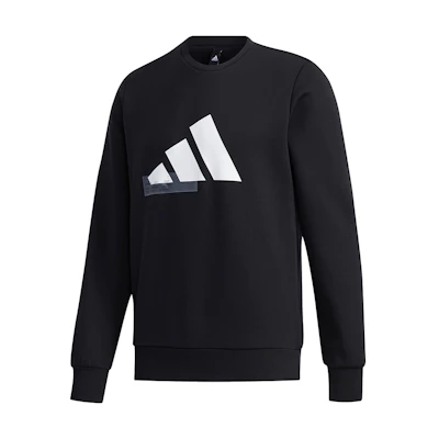 adidas UB GFX SWT Black Crewneck Sweatshirt with Geometric Print Design GF3997