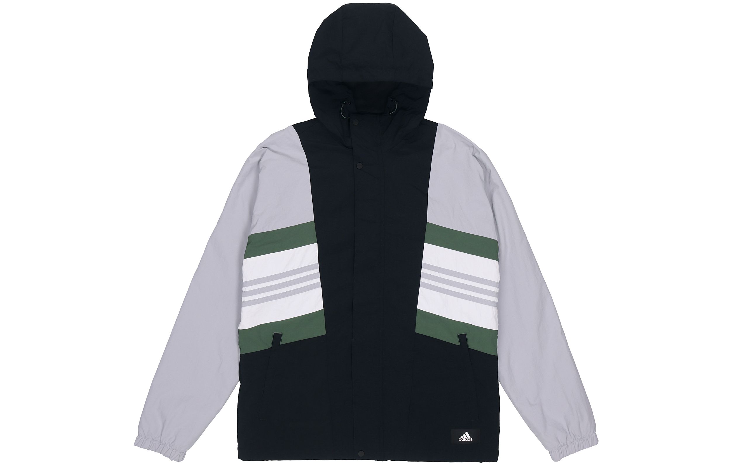 adidas UB JKT CB Fleece-Lined Warm Hooded Jacket Silver Grey Winter GU1739