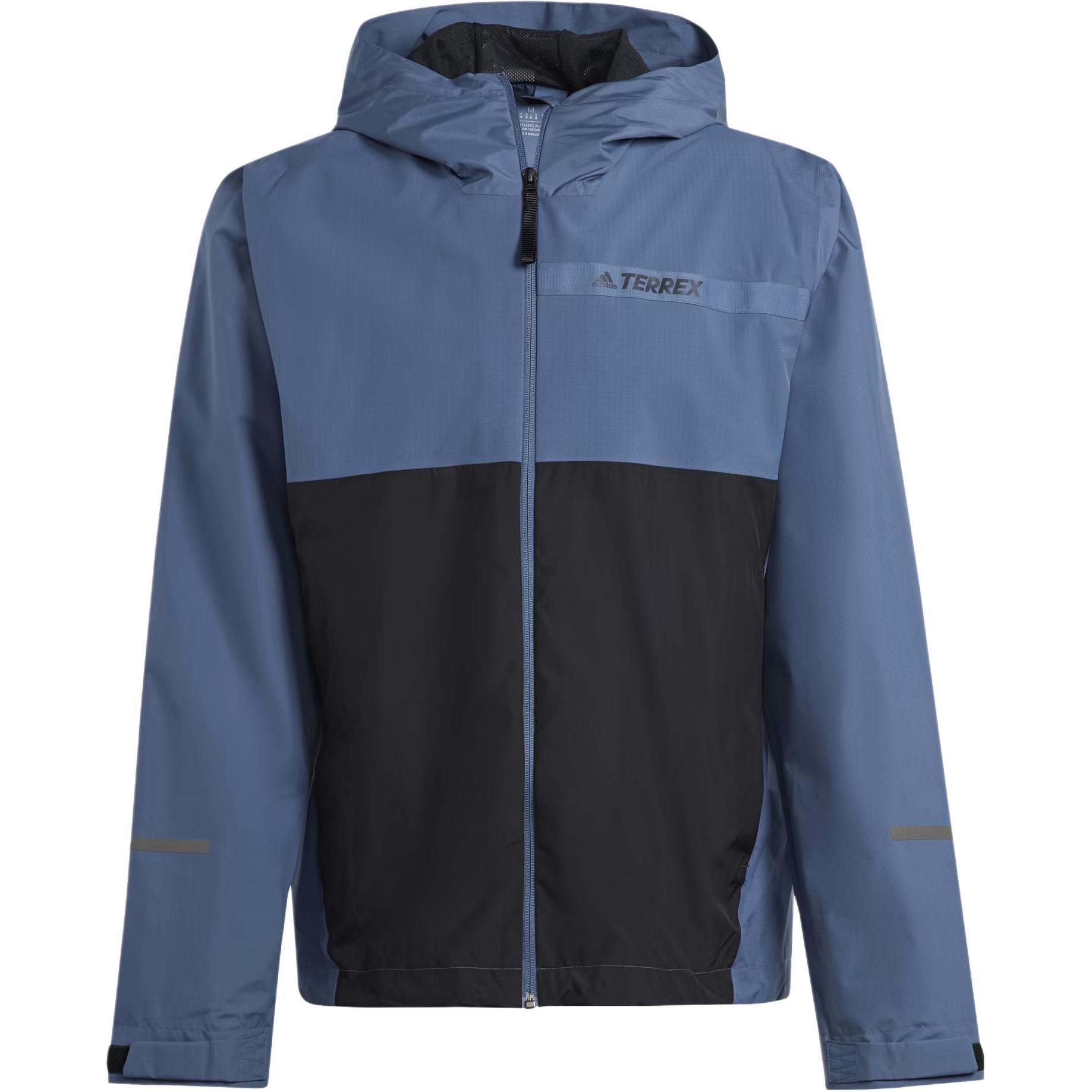 adidas ULT MULTI RAINRDY Waterproof Breathable Hiking Jacket Blue/Black HF0828