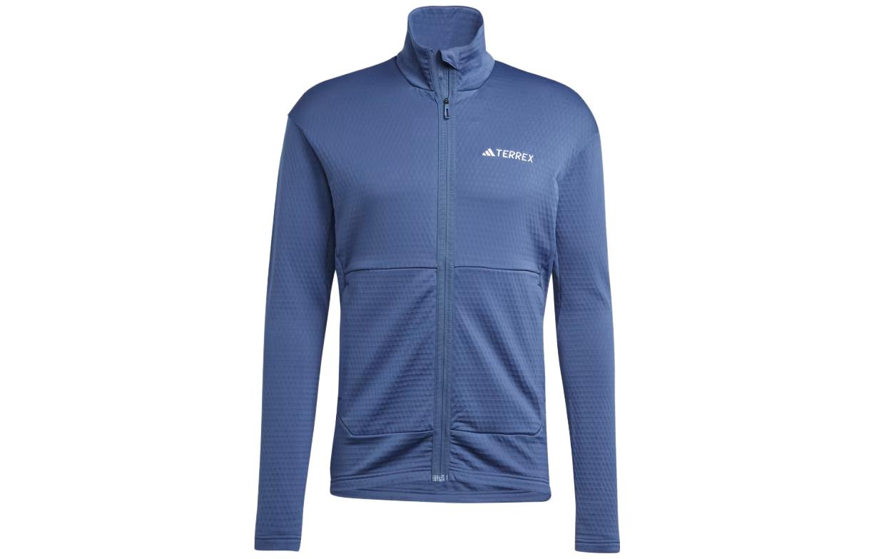 adidas ULT Solid Logo Stand Collar Long Sleeve Jacket Blue - IB1817