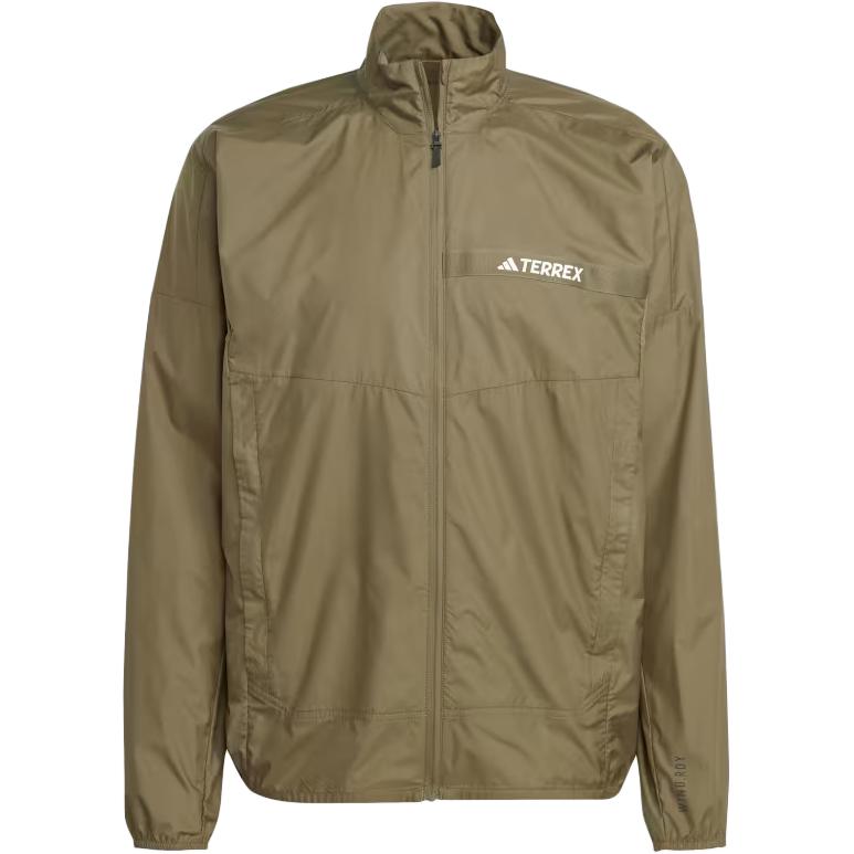 adidas ULT Terrex Multi Wind Jacket Olive Stand-Collar Casual Long Sleeve IN6731