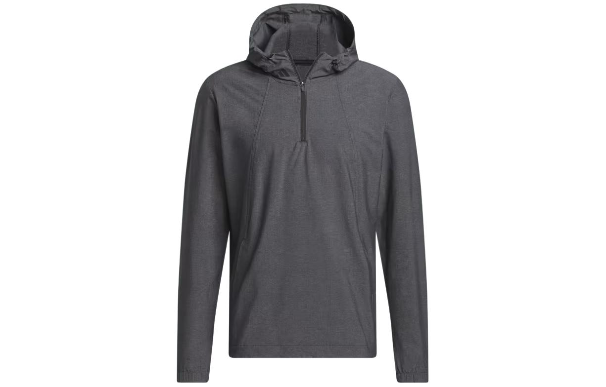 adidas Ultimate365 Anorak Black Logo Hooded Long Sleeve Jacket IS8880