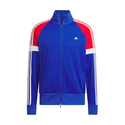 adidas Ultimate365 Golf Track Jacket Royal Blue Colorblock Long Sleeve IW1421