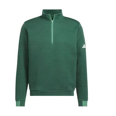adidas Ultimate365 Green Quarter-Zip Pullover Sweatshirt IW1390