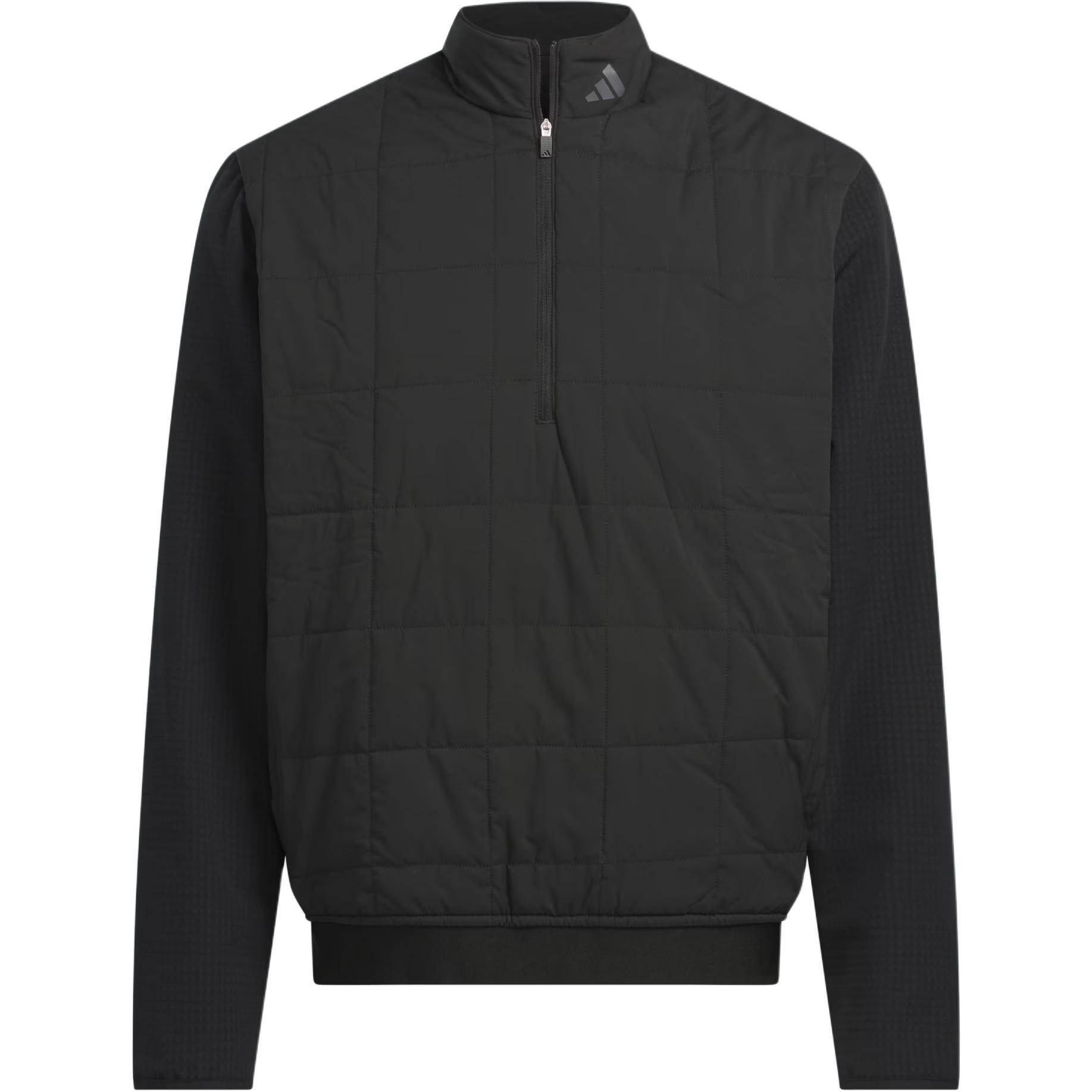 adidas ULTIMATE365 Quilted DWR Half-Zip Sweatshirt Black Jacket IT0153