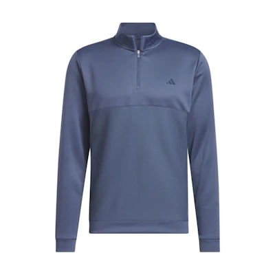 adidas Ultimate365 Textured Quarter-Zip Jacket Long Sleeve - Blue IU4695