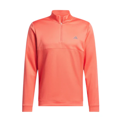 adidas Ultimate365 Textured Quarter-Zip Jacket Orange Long-Sleeve Top IS8881
