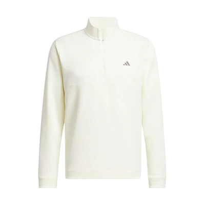 adidas Ultimate365 Textured Quarter-Zip Jacket White Long-Sleeve Top IU4698