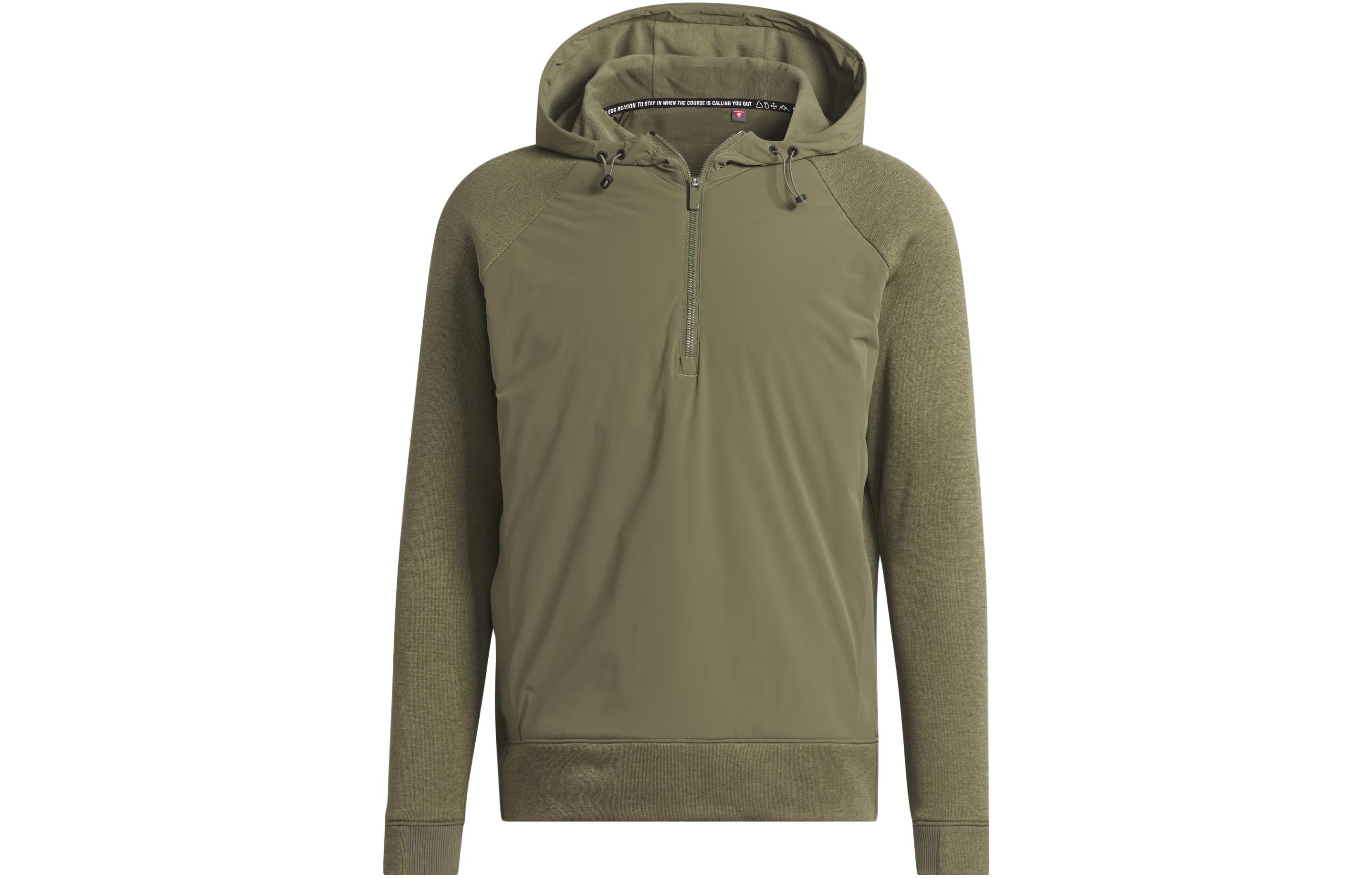 adidas Ultimate365 Tour Frostguard Olive Green Padded Hoodie Long Sleeve Men IJ9655