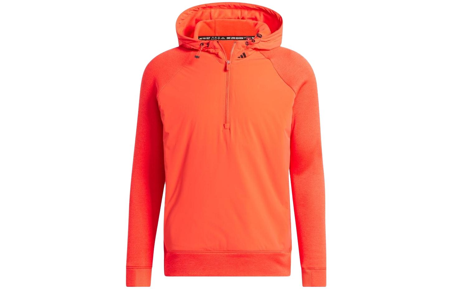 adidas Ultimate365 Tour Frostguard Padded Hoodie Loose Fit Logo Sweatshirt Red IJ9654