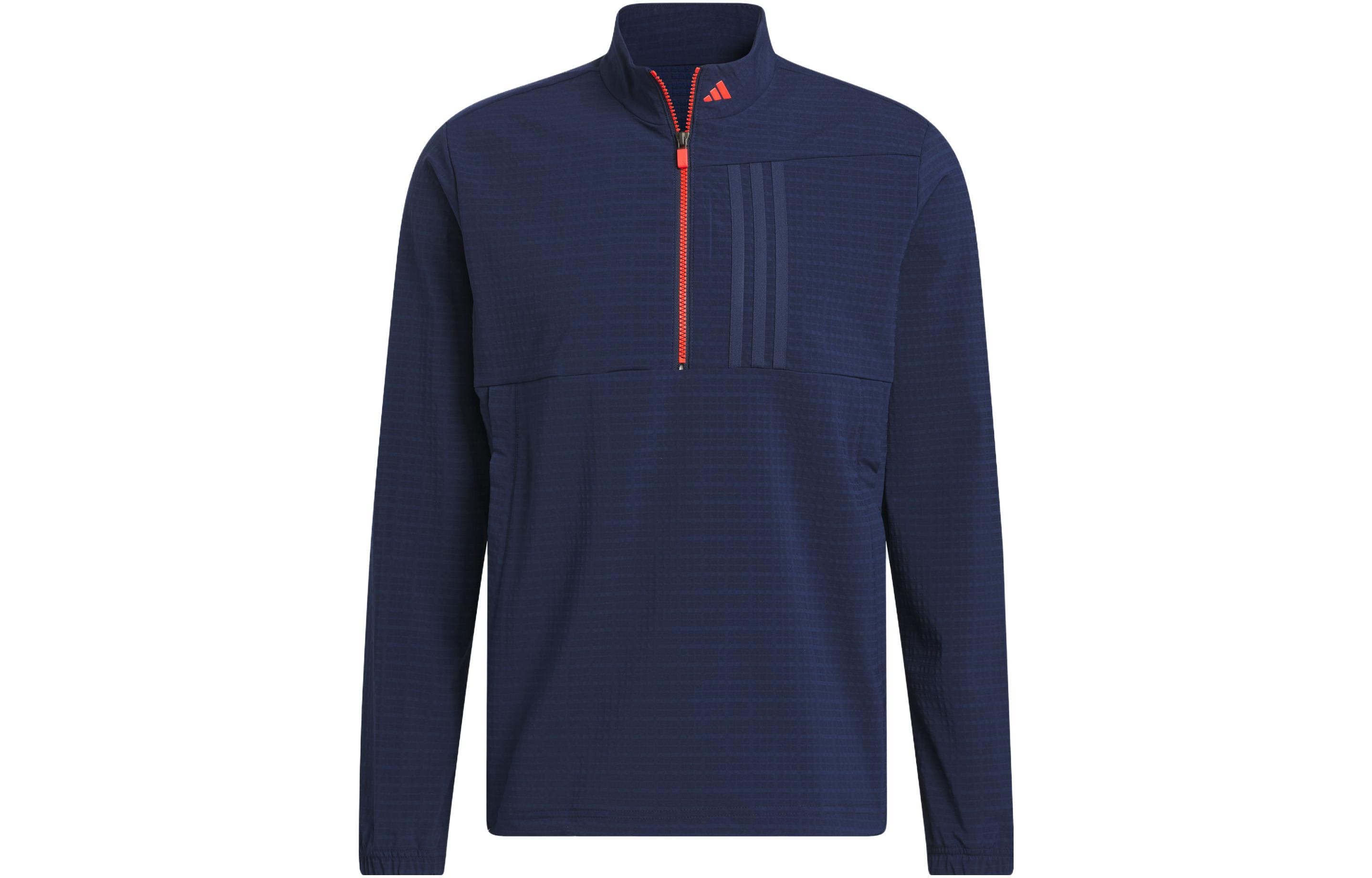 adidas Ultimate365 Tour WindRdy Retro Striped Half-Zip Pullover Navy Jacket IJ9832